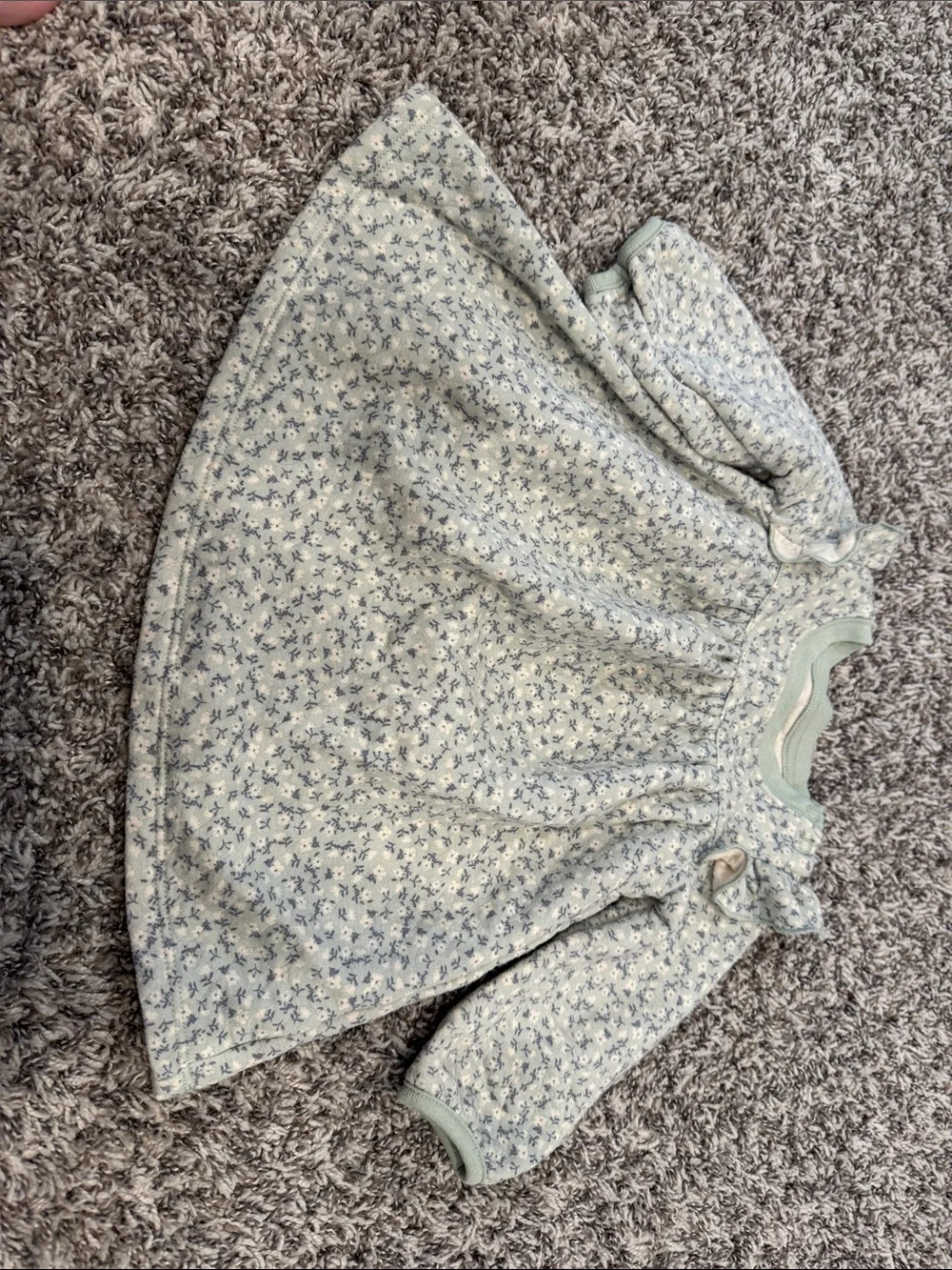 Carter's Light Blue Floral Long-Sleeve Dress